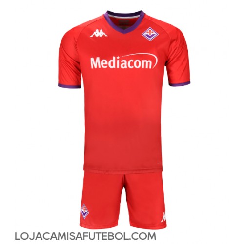 Camisa de Futebol Fiorentina Equipamento Alternativo Infantil 2024-25 Manga Curta (+ Calças curtas)